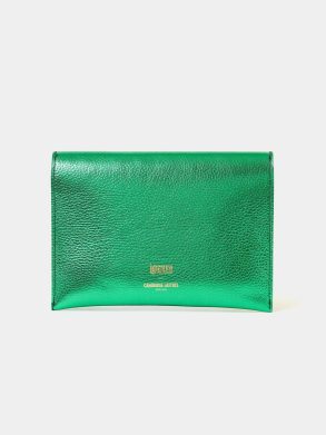 Crossbody The Twist Lock Pouch - Wicked Green With Wicked Green Metallic Calf Grain Women Cambridge Satchel - Image 3
