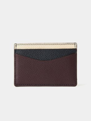 Crossbody Women Cambridge Satchel The Card Case - Bordeaux, Midnight & Clay Madras Grain - Image 2
