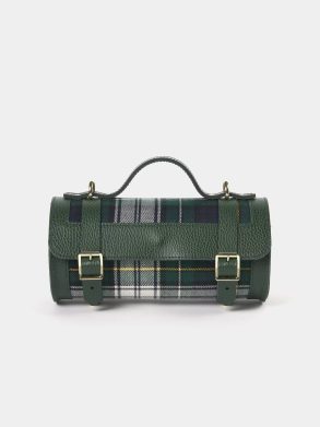 Crossbody Women The Mini Bowls Bag - Racing Green Celtic Grain & Campbell Tartan Cambridge Satchel