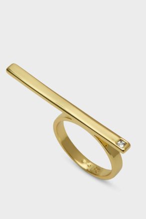 Crystal Purificacion Garci Radiant Double Ring Gold Women - Image 2
