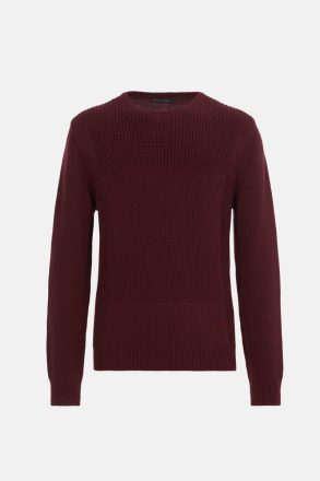 Cube Textured Cotton Sweater Men Sweatshirts Purificacion Garci Burgundy - Image 5