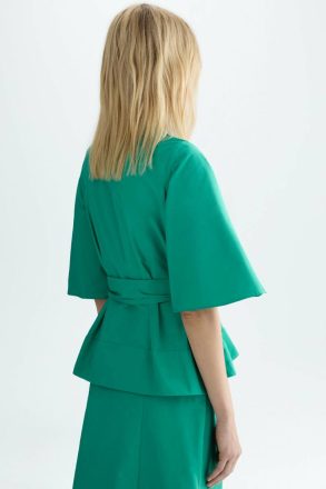 Cubiflor Taffeta A-Line Shirt Women T-Shirts And Tops Purificacion Garci Green - Image 3