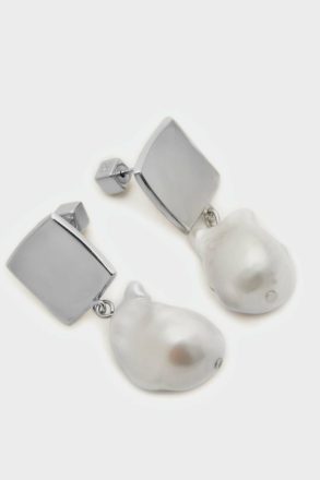 Cubo Earrings Silver Women Purificacion Garci Earrings - Image 2