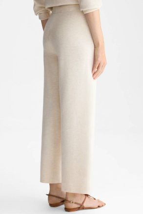 Double-Faced Stretch-Knit Straight-Leg Trousers Purificacion Garci Trousers Women Natural - Image 3