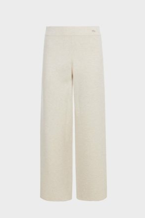 Double-Faced Stretch-Knit Straight-Leg Trousers Purificacion Garci Trousers Women Natural - Image 5