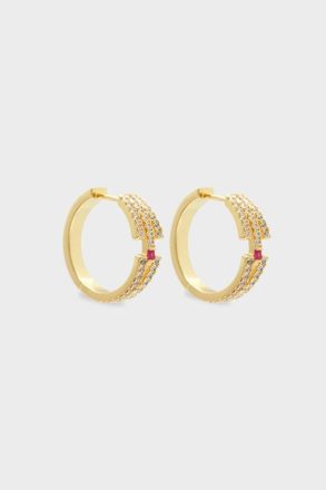 Earrings Radiant Hoop Earrings Women Gold/Crystal Purificacion Garci