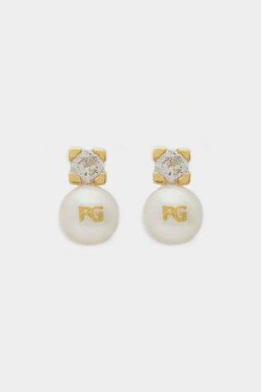 Earrings White Biwa Earrings Purificacion Garci Women