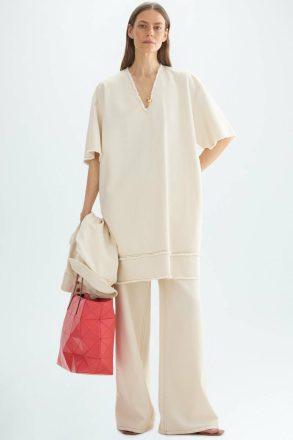 Ecru Purificacion Garci Dresses Cotton Canvas Oversize Sack Dress Women - Image 4