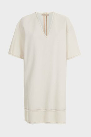 Ecru Purificacion Garci Dresses Cotton Canvas Oversize Sack Dress Women - Image 5