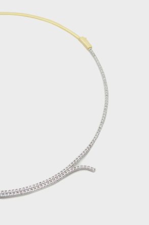 Evening Silver/Gold Women Radiant Necklace Purificacion Garci - Image 2