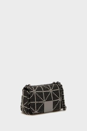 Evening Women Homenaje Acolchado Crossbody Bag Black/Crystal Purificacion Garci - Image 2
