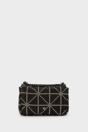 Evening Women Homenaje Acolchado Crossbody Bag Black/Crystal Purificacion Garci - Image 4