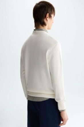 Fleece Sweatshirt Men Swimwear White Purificacion Garci - Image 3