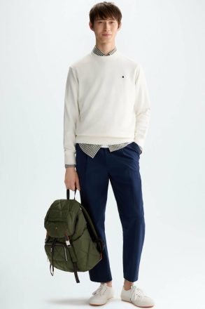 Fleece Sweatshirt Men Swimwear White Purificacion Garci - Image 4
