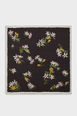 Florigami 53 Silk Bandana Black Scarves Women Purificacion Garci
