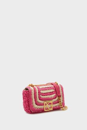Fuchsia Purificacion Garci Women Shoulder Bags Homenaje Acolchado Crossbody Bag - Image 2