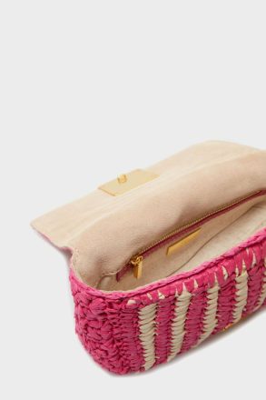 Fuchsia Purificacion Garci Women Shoulder Bags Homenaje Acolchado Crossbody Bag - Image 3