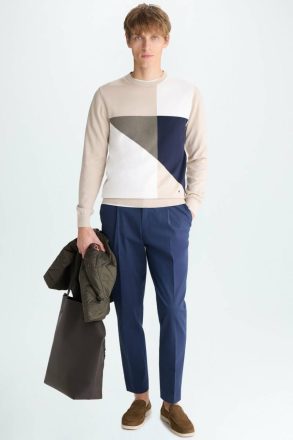 Geometry Pima Cotton Sweater Sweatshirts Gris Piedra/Multicolor Men Purificacion Garci - Image 4