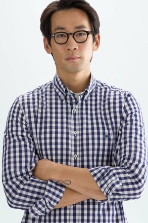 Gingham Check Poplin Shirt Shirts Purificacion Garci Ink Blue/White Men - Image 4
