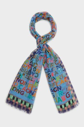 Ginza Wool Scarf Purificacion Garci Scarves Women Blue - Image 2
