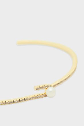 Gold Crystal Radiant Pearl Cuff Women Purificacion Garci - Image 2