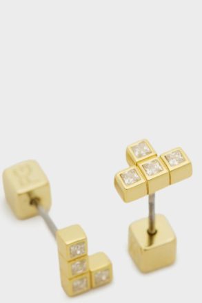 Gold/Crystal Women Earrings Tetrominó Earrings Purificacion Garci - Image 2