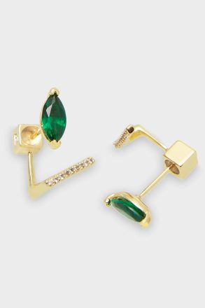Gold/Green Women Purificacion Garci Radiant Earrings Crystal - Image 2