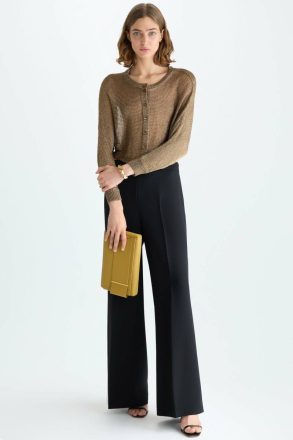 Gold Purificacion Garci Metallic Multi-Position Oversize Jacket Evening Women - Image 4