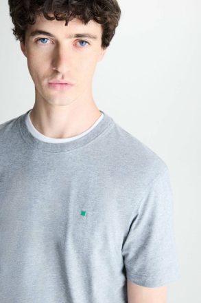 Gray Men T-Shirts Cotton T-Shirt Purificacion Garci - Image 2