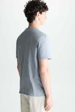 Gray Men T-Shirts Cotton T-Shirt Purificacion Garci - Image 3