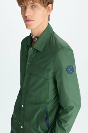 Green Pockets Technical Nylon Overshirt Purificacion Garci Outerwear Men - Image 2