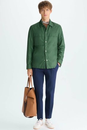 Green Pockets Technical Nylon Overshirt Purificacion Garci Outerwear Men - Image 4