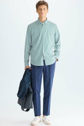 Green/White Purificacion Garci Shirts Candy Stripe Poplin Shirt Men - Image 4