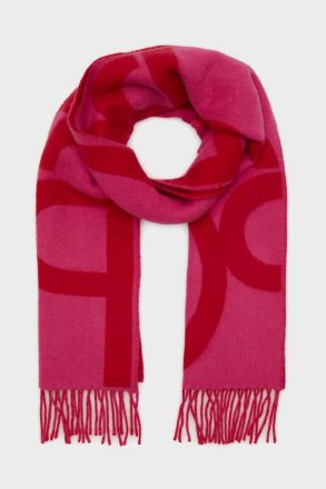 Gutenberg Wool Scarf Women Purificacion Garci Red/Fucsia Scarves - Image 2