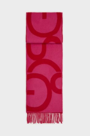 Gutenberg Wool Scarf Women Purificacion Garci Red/Fucsia Scarves - Image 3
