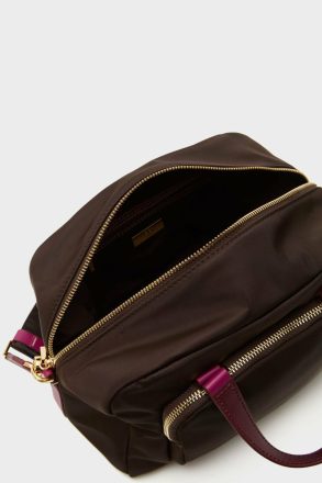 Handbags Purificacion Garci Nylon Crossbody Bag Dark Brown Women - Image 3