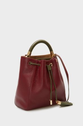 Handbags Purificacion Garci Women Burgundy Samburu Bucket Bag - Image 2