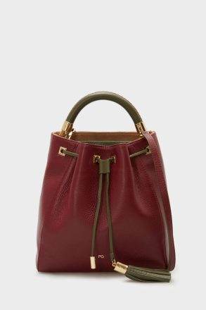 Handbags Purificacion Garci Women Burgundy Samburu Bucket Bag