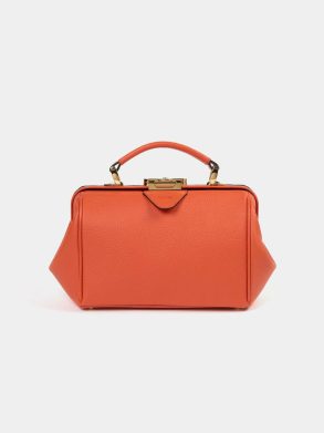 Handbags The Sophie -Tangerine Calf Grain Cambridge Satchel Women