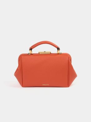 Handbags The Sophie -Tangerine Calf Grain Cambridge Satchel Women - Image 3