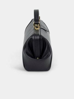 Handbags Women The Doctor's Bag -Midnight Black Calf Grain Cambridge Satchel - Image 3