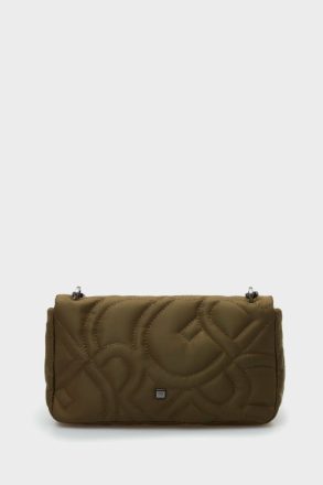 Homenaje Acolchado Crossbody Bag Purificacion Garci Khaki Women Shoulder Bags - Image 4