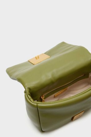 Homenaje Acolchado Crossbody Bag Shoulder Bags Women Light Khaki Green Purificacion Garci - Image 3