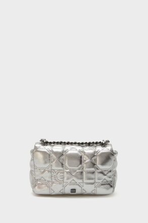 Homenaje Acolchado Crossbody Bag Women Shoulder Bags Purificacion Garci Silver - Image 4