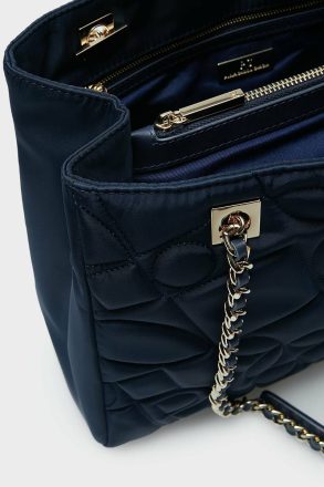 Homenaje Acolchado Shoulder Bag Navy Shoulder Bags Women Purificacion Garci - Image 3