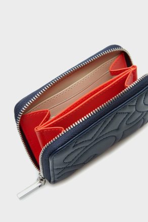 Homenaje Acolchado Zipped Japanese Wallet Small Wallets Women Navy Purificacion Garci - Image 2