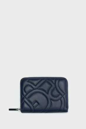 Homenaje Acolchado Zipped Japanese Wallet Small Wallets Women Navy Purificacion Garci