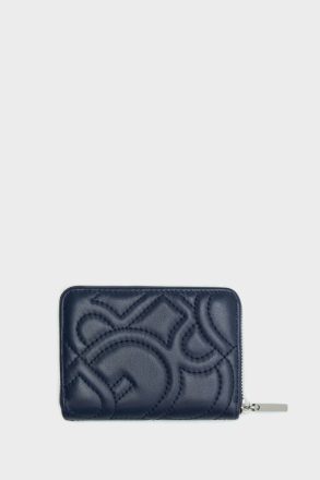 Homenaje Acolchado Zipped Japanese Wallet Small Wallets Women Navy Purificacion Garci - Image 3
