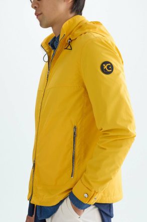 Hooded Technical Nylon Jacket Yellow Purificacion Garci Outerwear Men - Image 2