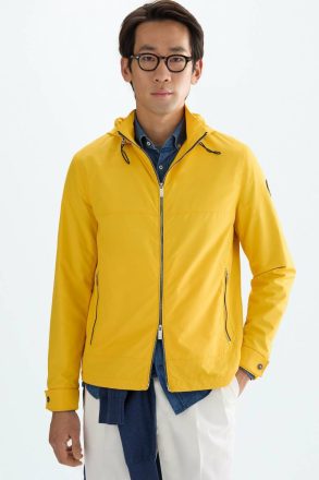Hooded Technical Nylon Jacket Yellow Purificacion Garci Outerwear Men